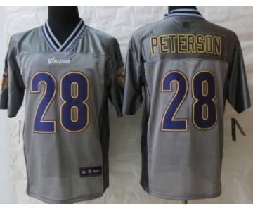 Nike Minnesota Vikings #28 Adrian Peterson 2013 Gray Vapor Elite Jersey
