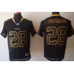 Nike Minnesota Vikings #28 Adrian Peterson Lights Out Black Elite Jersey