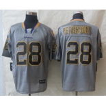 Nike Minnesota Vikings #28 Adrian Peterson Lights Out Gray Elite Jersey