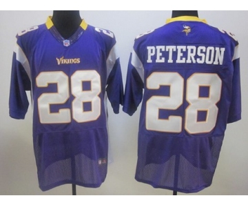 Nike Minnesota Vikings #28 Adrian Peterson Purple Elite Jersey