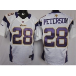 Nike Minnesota Vikings #28 Adrian Peterson White Elite Jersey