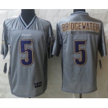 Nike Minnesota Vikings #5 Teddy Bridgewater 2013 Gray Vapor Elite Jersey