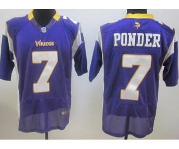 Nike Minnesota Vikings #7 Christian Ponder Purple Elite Jersey