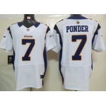 Nike Minnesota Vikings #7 Christian Ponder White Elite Jersey