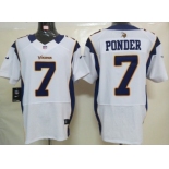 Nike Minnesota Vikings #7 Christian Ponder White Elite Jersey