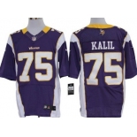 Nike Minnesota Vikings #75 Matt Kalil Purple Elite Jersey