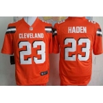 Men's Cleveland Browns #23 Joe Haden 2015 Nike Orange Game Jersey