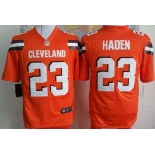 Men's Cleveland Browns #23 Joe Haden 2015 Nike Orange Game Jersey