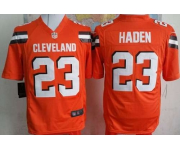 Men's Cleveland Browns #23 Joe Haden 2015 Nike Orange Game Jersey