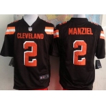 Nike Cleveland Browns #2 Johnny Manziel 2015 Brown Game Jersey