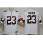 Nike Cleveland Browns #23 Joe Haden White Game Jersey