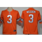 Nike Cleveland Browns #3 Brandon Weeden Orange Game Jersey