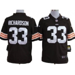 Nike Cleveland Browns #33 Trent Richardson Brown Game Jersey