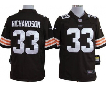 Nike Cleveland Browns #33 Trent Richardson Brown Game Jersey