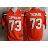 Nike Cleveland Browns #73 Joe Thomas 2015 Orange Game Jersey