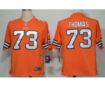 Nike Cleveland Browns #73 Joe Thomas Orange Game Jersey