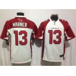Men's Arizona Cardinals #13 Jaron Brown White Road Stitched NFL Nike Game Jersey