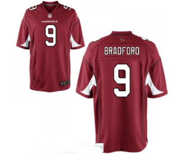 Men's Arizona Cardinals #9 Sam Bradford Red Team Color Stitched NFL Nike Game Jersey