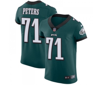 Men's Nike Philadelphia Eagles #71 Jason Peters Midnight Green Team Color Stitched NFL Vapor Untouchable Elite Jersey