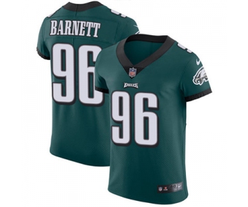 Men's Nike Philadelphia Eagles #96 Derek Barnett Midnight Green Team Color Stitched NFL Vapor Untouchable Elite Jersey