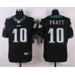 Men's Philadelphia Eagles #10 Quron Pratt Black Alternate NFL Nike Elite Jersey