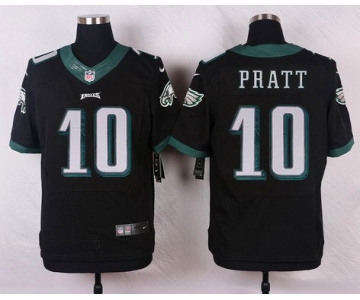 Men's Philadelphia Eagles #10 Quron Pratt Black Alternate NFL Nike Elite Jersey