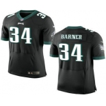 Men's Philadelphia Eagles #34 Kenjon Barner Black Alternate NFL Nike Elite Jersey