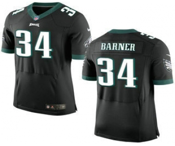Men's Philadelphia Eagles #34 Kenjon Barner Black Alternate NFL Nike Elite Jersey