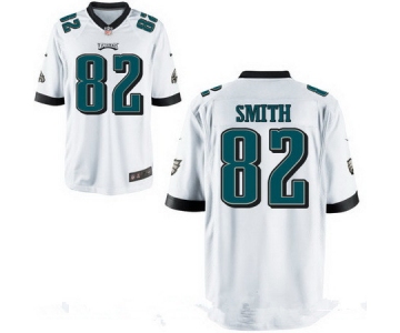 Men's Philadelphia Eagles #82 Torrey Smith White Road Stitched NFL Nike Elite Jersey