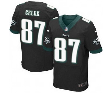 Men's Philadelphia Eagles #87 Brent Celek 2014 Nike Black Elite Jersey