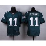 Nike Philadelphia Eagles #11 Tim Tebow Dark Green Elite Jersey