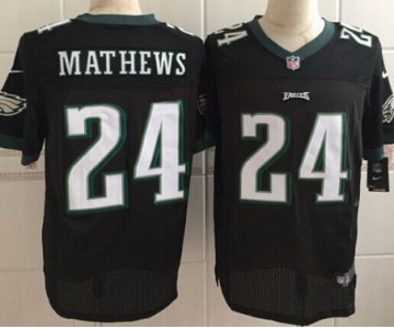 Nike Philadelphia Eagles #24 Ryan Mathews Black  Elite Jersey