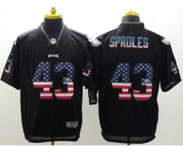 Nike Philadelphia Eagles #43 Darren Sproles 2014 USA Flag Fashion Black Elite Jersey