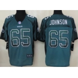 Nike Philadelphia Eagles #65 Lane Johnson Drift Fashion Green Elite Jersey