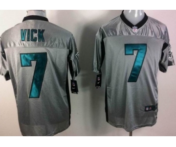 Nike Philadelphia Eagles #7 Michael Vick Gray Shadow Elite Jersey