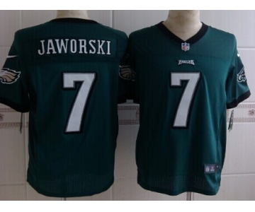 Nike Philadelphia Eagles #7 Ron Jaworski Dark Green Elite Jersey