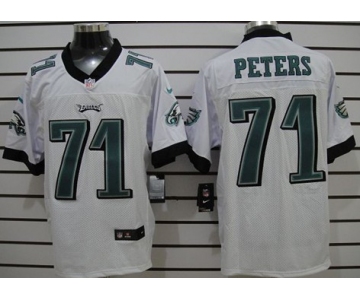 Nike Philadelphia Eagles #71 Jason Peters White Elite Jersey