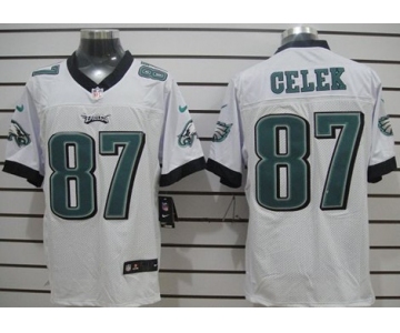 Nike Philadelphia Eagles #87 Brent Celek White Elite Jersey