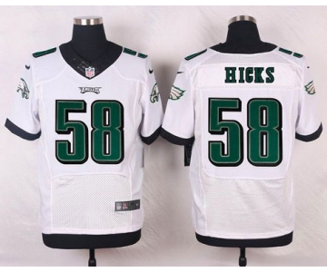 Philadelphia Eagles #58 Jordan Hicks White Road NFL Nike Elite Jersey