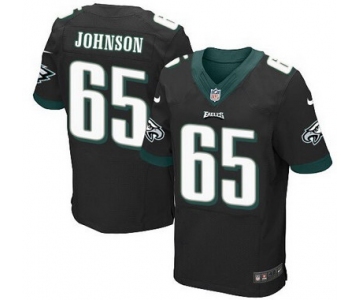 Philadelphia Eagles #65 Lane Johnson Black Alternate NFL Nike Elite Jersey