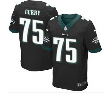 Philadelphia Eagles #75 Vinny Curry Black Alternate NFL Nike Elite Jersey
