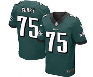 Philadelphia Eagles #75 Vinny Curry Midnight Green Team Color NFL Nike Elite Jersey
