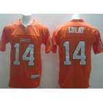 CFL BC Lions #14 Travis Lulay Orange Jersey