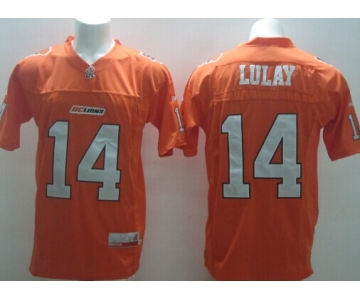 CFL BC Lions #14 Travis Lulay Orange Jersey