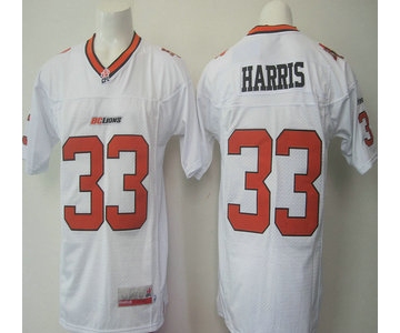 CFL BC Lions #33 Andrew Harris White Jersey
