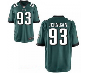 Men's Philadelphia Eagles #93 Timmy Jernigan Midnight Green Team Color Stitched NFL Nike Game Jersey