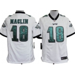 Nike Philadelphia Eagles #18 Jeremy Maclin White Game Jersey