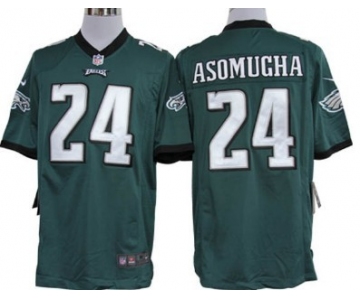 Nike Philadelphia Eagles #24 Nnamdi Asomugha Dark Green Game Jersey