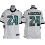 Nike Philadelphia Eagles #24 Nnamdi Asomugha White Game Jersey