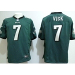 Nike Philadelphia Eagles #7 Michael Vick Dark Green Game Jersey